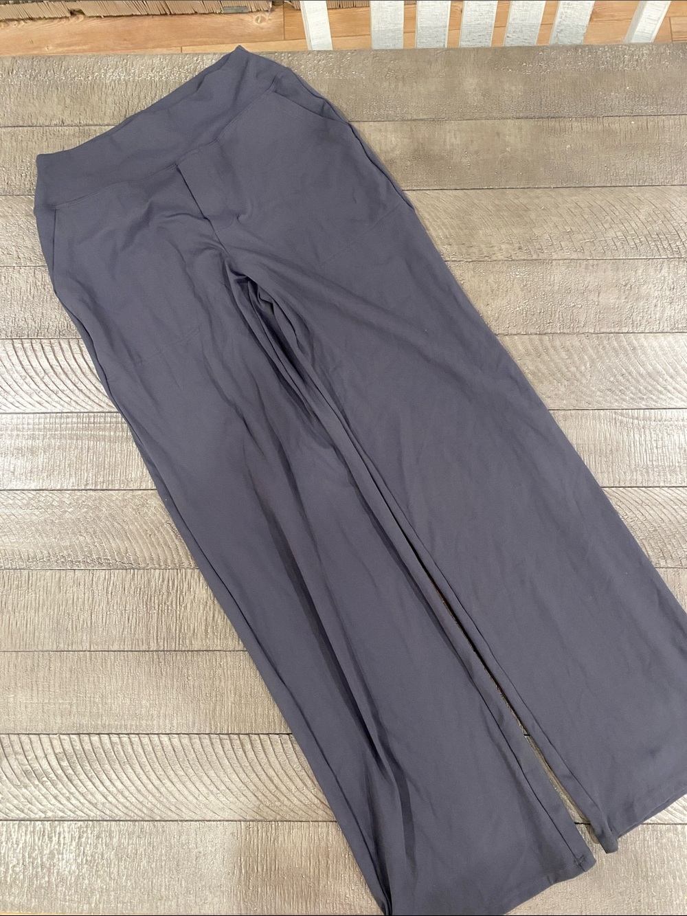ZYIA Wide-Leg Lounge Pants in Charcoal